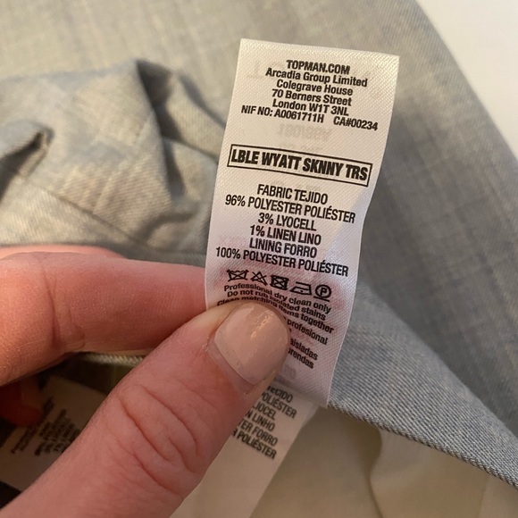 Topman Gray Slacks Flat Front - Picture 5 of 5